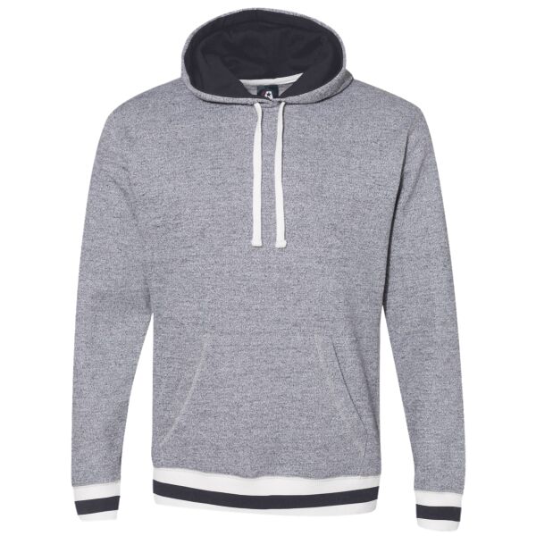 Unisex Peppered Fleece Lapover Hooded Sweatshirt Thumbnail